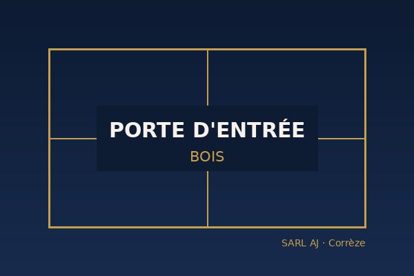 Pose de porte d'entrée bois à Brive-la-Gaillarde et en Corrèze par SARL AJ